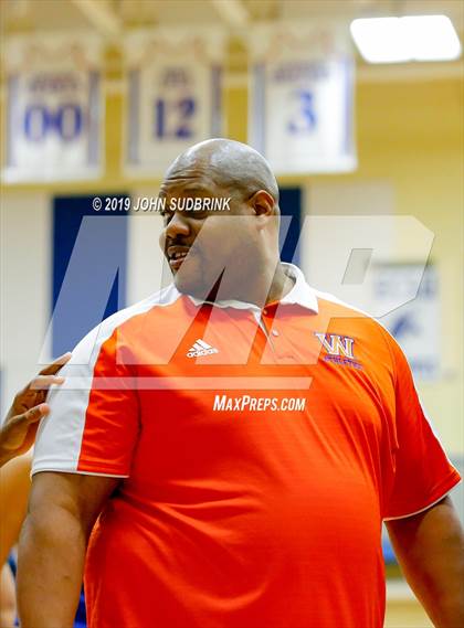 Thumbnail 2 in Currituck County vs Woodrow Wilson (Robert L. Vaughan Border Clash Basketball Invitational) photogallery.