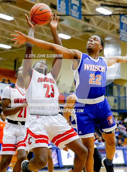 Thumbnail 1 in Currituck County vs Woodrow Wilson (Robert L. Vaughan Border Clash Basketball Invitational) photogallery.