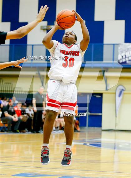 Thumbnail 3 in Currituck County vs Woodrow Wilson (Robert L. Vaughan Border Clash Basketball Invitational) photogallery.