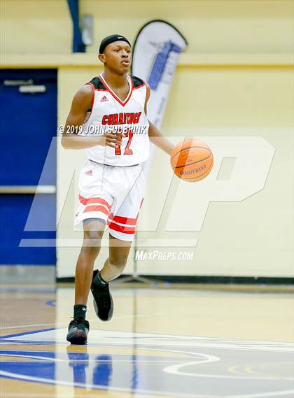 Thumbnail 3 in Currituck County vs Woodrow Wilson (Robert L. Vaughan Border Clash Basketball Invitational) photogallery.