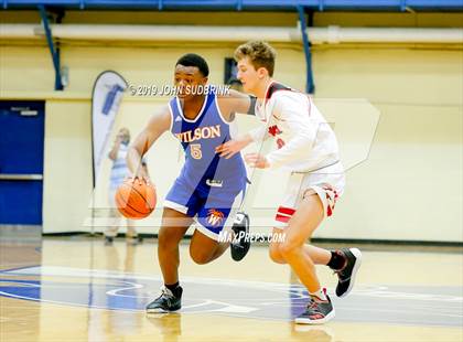 Thumbnail 1 in Currituck County vs Woodrow Wilson (Robert L. Vaughan Border Clash Basketball Invitational) photogallery.