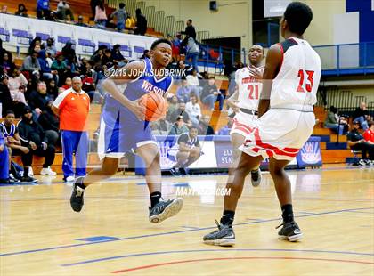 Thumbnail 1 in Currituck County vs Woodrow Wilson (Robert L. Vaughan Border Clash Basketball Invitational) photogallery.