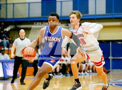 Thumbnail 2 in Currituck County vs Woodrow Wilson (Robert L. Vaughan Border Clash Basketball Invitational) photogallery.