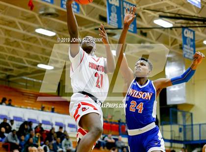 Thumbnail 3 in Currituck County vs Woodrow Wilson (Robert L. Vaughan Border Clash Basketball Invitational) photogallery.