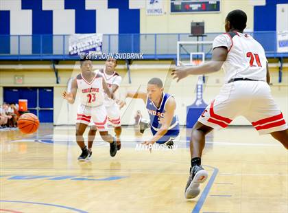 Thumbnail 2 in Currituck County vs Woodrow Wilson (Robert L. Vaughan Border Clash Basketball Invitational) photogallery.