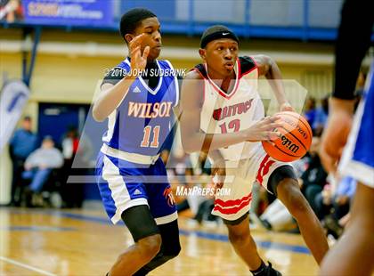 Thumbnail 1 in Currituck County vs Woodrow Wilson (Robert L. Vaughan Border Clash Basketball Invitational) photogallery.