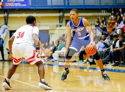 Thumbnail 2 in Currituck County vs Woodrow Wilson (Robert L. Vaughan Border Clash Basketball Invitational) photogallery.