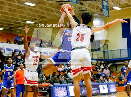 Thumbnail 3 in Currituck County vs Woodrow Wilson (Robert L. Vaughan Border Clash Basketball Invitational) photogallery.