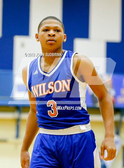 Thumbnail 2 in Currituck County vs Woodrow Wilson (Robert L. Vaughan Border Clash Basketball Invitational) photogallery.