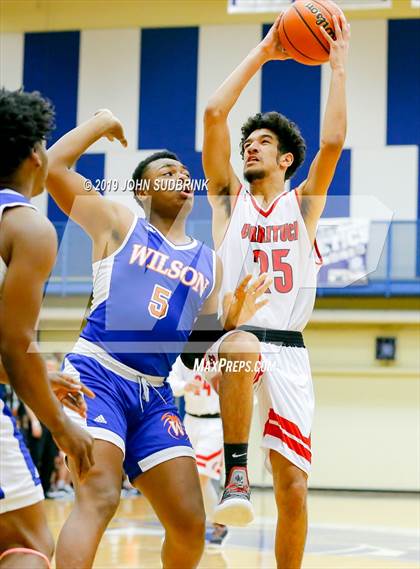 Thumbnail 1 in Currituck County vs Woodrow Wilson (Robert L. Vaughan Border Clash Basketball Invitational) photogallery.