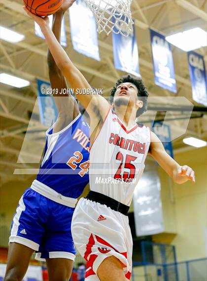 Thumbnail 1 in Currituck County vs Woodrow Wilson (Robert L. Vaughan Border Clash Basketball Invitational) photogallery.
