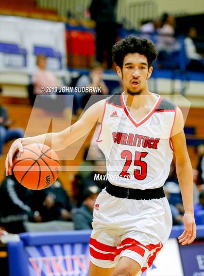 Thumbnail 2 in Currituck County vs Woodrow Wilson (Robert L. Vaughan Border Clash Basketball Invitational) photogallery.