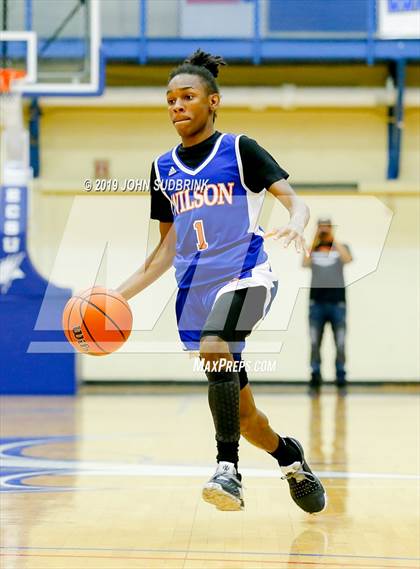 Thumbnail 3 in Currituck County vs Woodrow Wilson (Robert L. Vaughan Border Clash Basketball Invitational) photogallery.