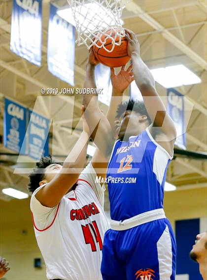 Thumbnail 1 in Currituck County vs Woodrow Wilson (Robert L. Vaughan Border Clash Basketball Invitational) photogallery.