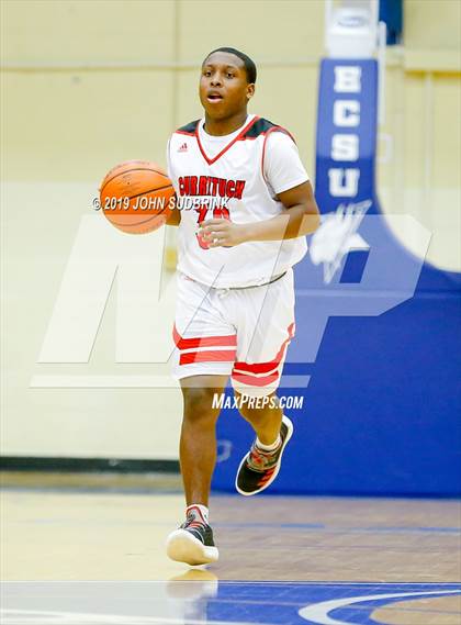 Thumbnail 3 in Currituck County vs Woodrow Wilson (Robert L. Vaughan Border Clash Basketball Invitational) photogallery.