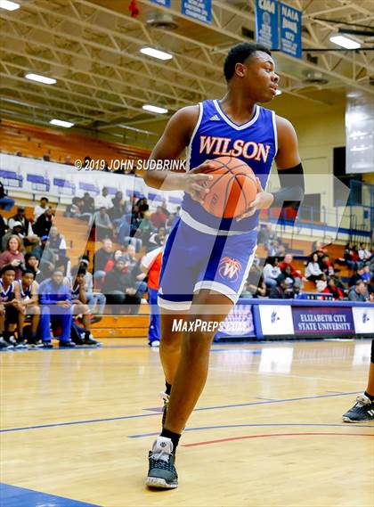 Thumbnail 1 in Currituck County vs Woodrow Wilson (Robert L. Vaughan Border Clash Basketball Invitational) photogallery.