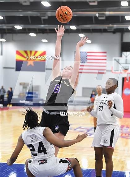 Thumbnail 1 in Example Academy Red vs. Lincoln Prep (Ontario, Canada) - (Nike Tournament of Champions) photogallery.