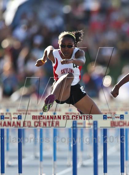 Thumbnail 2 in CIF State Track and Field (Girls 100m Hurdles) photogallery.