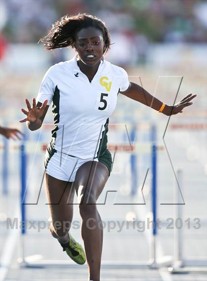 Thumbnail 3 in CIF State Track and Field (Girls 100m Hurdles) photogallery.