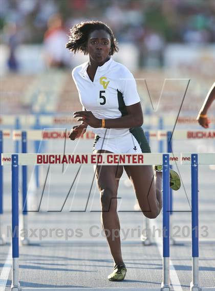 Thumbnail 3 in CIF State Track and Field (Girls 100m Hurdles) photogallery.