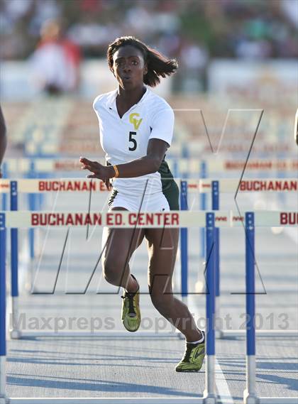 Thumbnail 2 in CIF State Track and Field (Girls 100m Hurdles) photogallery.