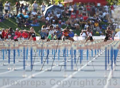 Thumbnail 3 in CIF State Track and Field (Girls 100m Hurdles) photogallery.