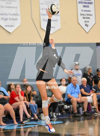 Thumbnail 3 in Estrella Foothills vs. Willow Canyon - Championship (Wolves Classic Volleyball Tournament) photogallery.