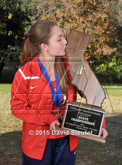 Thumbnail 1 in CIF State Cross Country Championships (Girls Awards) photogallery.