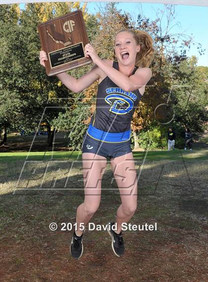 Thumbnail 1 in CIF State Cross Country Championships (Girls Awards) photogallery.