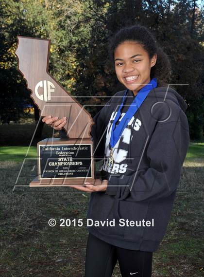 Thumbnail 1 in CIF State Cross Country Championships (Girls Awards) photogallery.