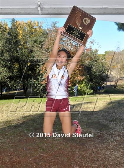 Thumbnail 2 in CIF State Cross Country Championships (Girls Awards) photogallery.