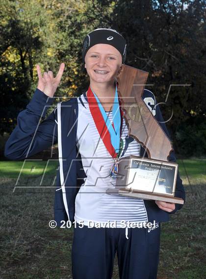 Thumbnail 2 in CIF State Cross Country Championships (Girls Awards) photogallery.