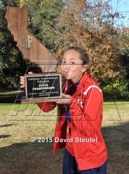 Thumbnail 2 in CIF State Cross Country Championships (Girls Awards) photogallery.