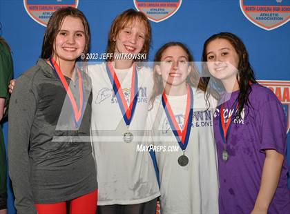 Thumbnail 2 in NCHSAA 3A State Swimming Championship Awards photogallery.