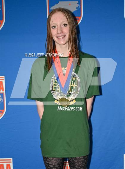 Thumbnail 1 in NCHSAA 3A State Swimming Championship Awards photogallery.
