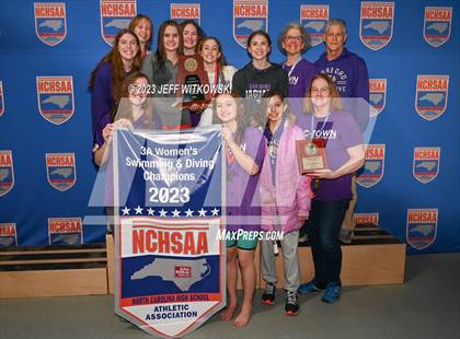 Thumbnail 3 in NCHSAA 3A State Swimming Championship Awards photogallery.