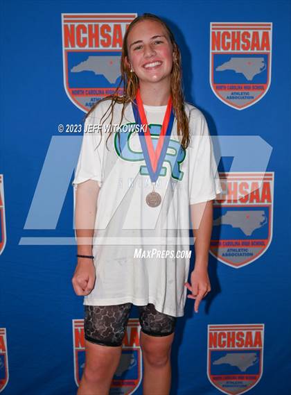 Thumbnail 2 in NCHSAA 3A State Swimming Championship Awards photogallery.