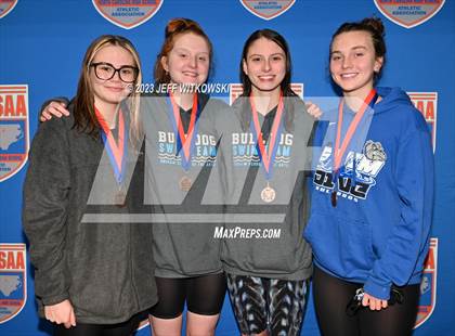 Thumbnail 3 in NCHSAA 3A State Swimming Championship Awards photogallery.