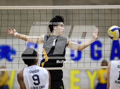 Thumbnail 2 in Clovis @ Clovis East (CIF Norcal Boys VB Regional Final- Division 1) photogallery.