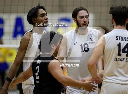 Thumbnail 2 in Clovis @ Clovis East (CIF Norcal Boys VB Regional Final- Division 1) photogallery.