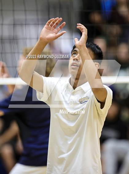 Thumbnail 3 in Clovis @ Clovis East (CIF Norcal Boys VB Regional Final- Division 1) photogallery.