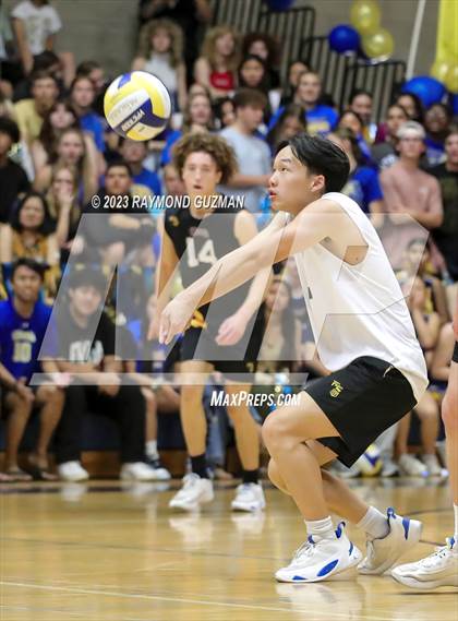 Thumbnail 3 in Clovis @ Clovis East (CIF Norcal Boys VB Regional Final- Division 1) photogallery.