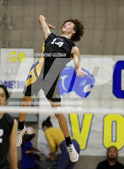 Thumbnail 3 in Clovis @ Clovis East (CIF Norcal Boys VB Regional Final- Division 1) photogallery.