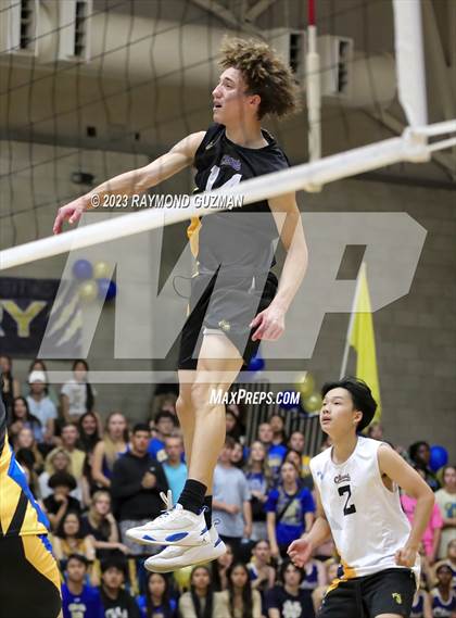 Thumbnail 1 in Clovis @ Clovis East (CIF Norcal Boys VB Regional Final- Division 1) photogallery.