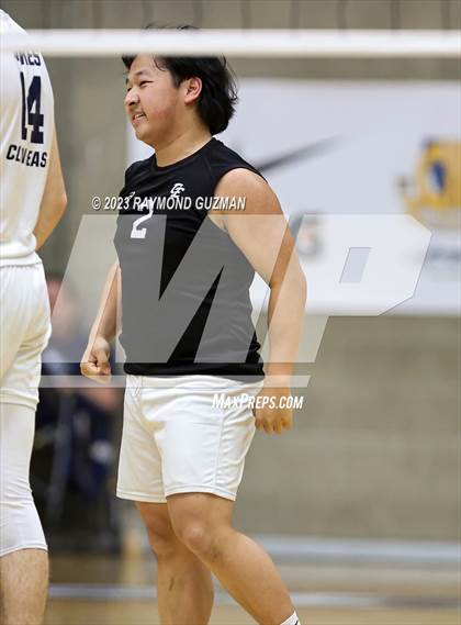 Thumbnail 3 in Clovis @ Clovis East (CIF Norcal Boys VB Regional Final- Division 1) photogallery.