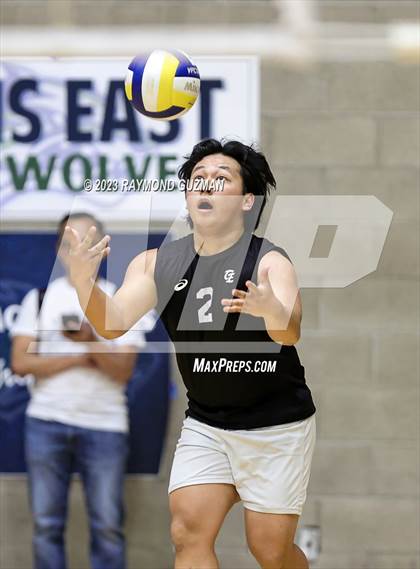 Thumbnail 2 in Clovis @ Clovis East (CIF Norcal Boys VB Regional Final- Division 1) photogallery.