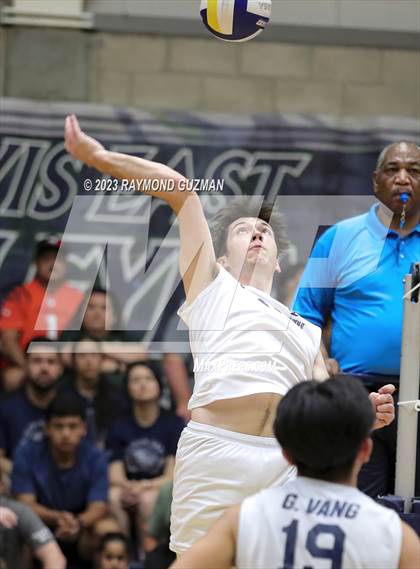 Thumbnail 1 in Clovis @ Clovis East (CIF Norcal Boys VB Regional Final- Division 1) photogallery.