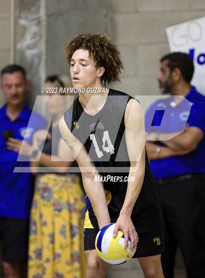 Thumbnail 2 in Clovis @ Clovis East (CIF Norcal Boys VB Regional Final- Division 1) photogallery.