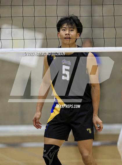 Thumbnail 2 in Clovis @ Clovis East (CIF Norcal Boys VB Regional Final- Division 1) photogallery.