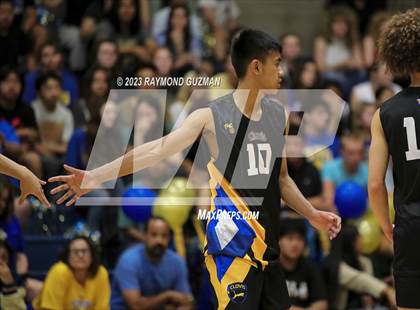 Thumbnail 3 in Clovis @ Clovis East (CIF Norcal Boys VB Regional Final- Division 1) photogallery.